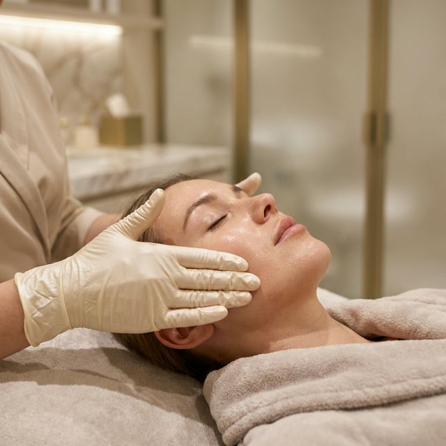 A client receiving expert skin care at Skin Precision Medical